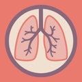Lungs icon Royalty Free Stock Photo